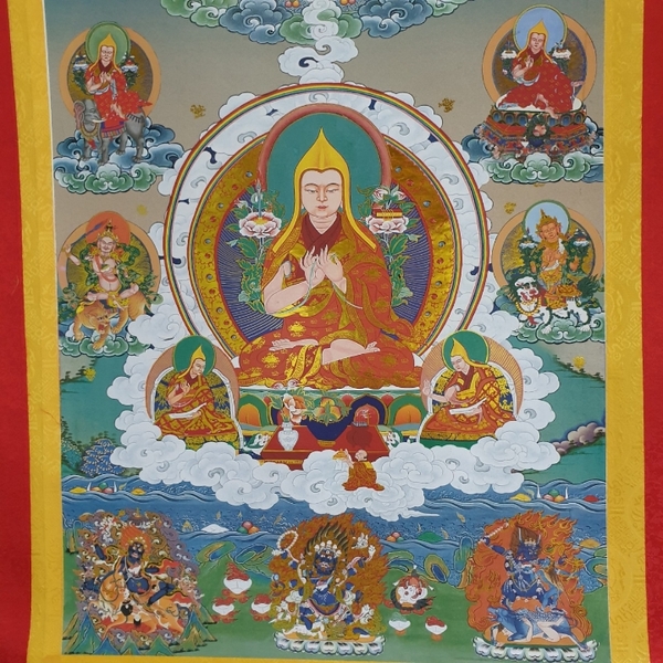 Tranh Thangka Đạo Sư Tông Khách Ba (Tsongkhapa)_120x80cm